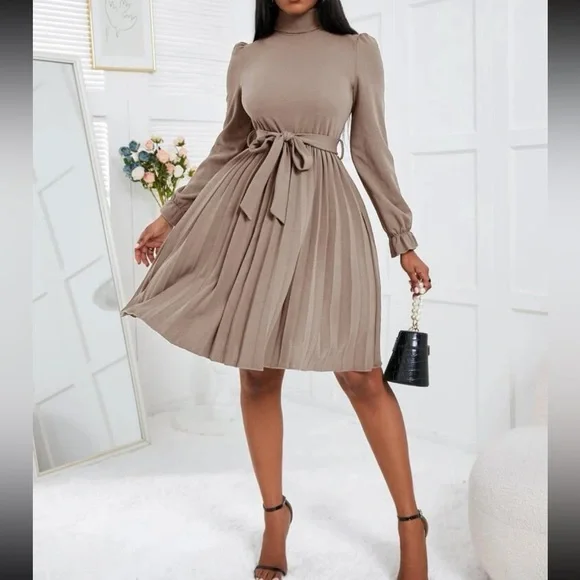 Accessories | Luxe Turtleneck Flounce Sleeve Pleated Dress | Poshmark Accessories | Luxe Turtleneck Flounce Sleeve Pleated Dress | Poshmark